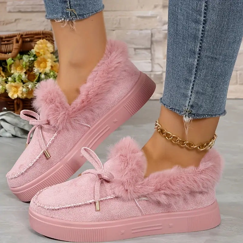 Cozy Fur-Lined Slip-On Sneakers