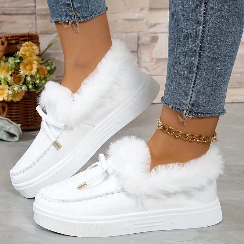 Cozy Fur-Lined Slip-On Sneakers