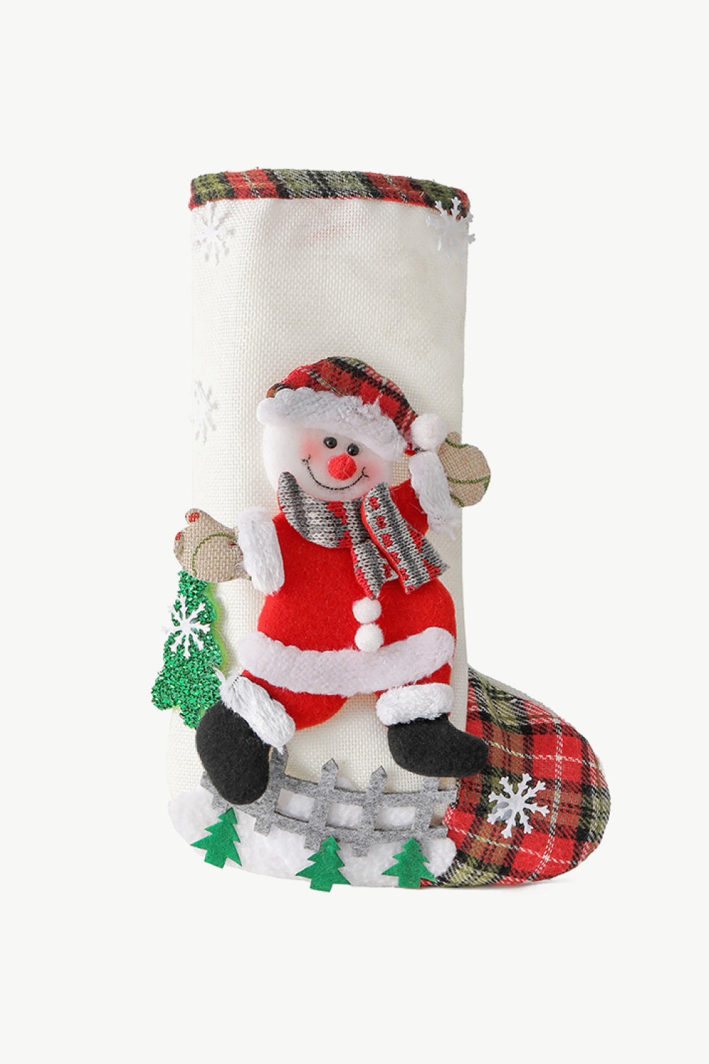 Rustic Holiday Character Stockings - 4 Pack