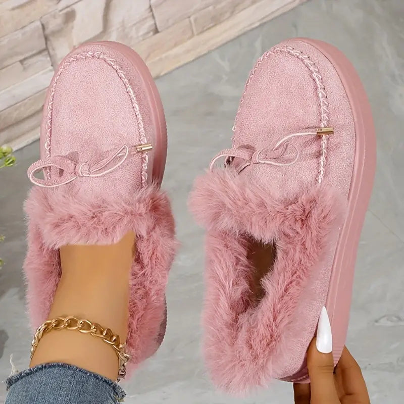 Cozy Fur-Lined Slip-On Sneakers