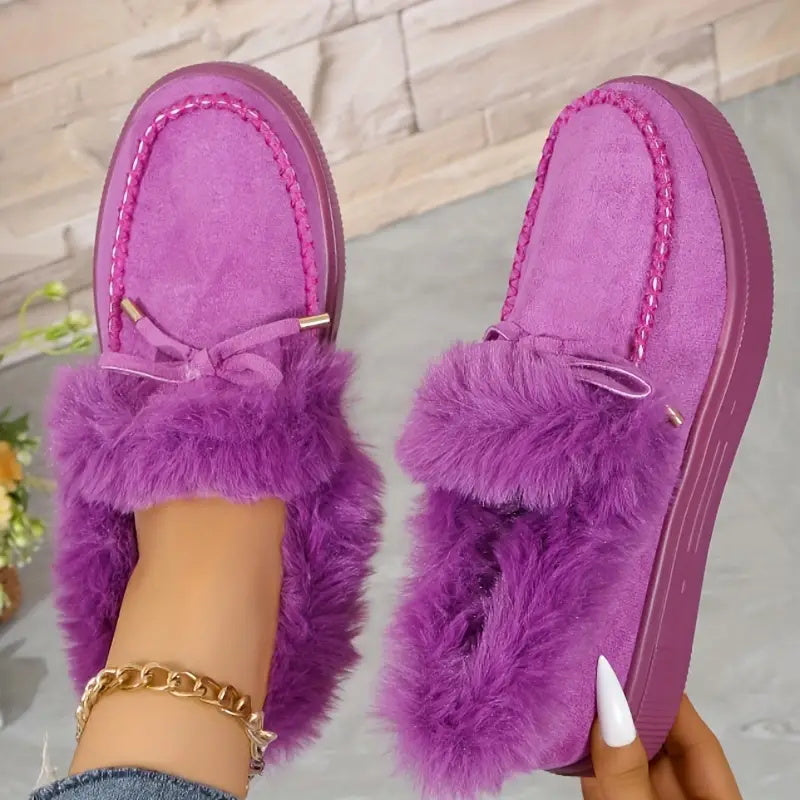 Cozy Fur-Lined Slip-On Sneakers