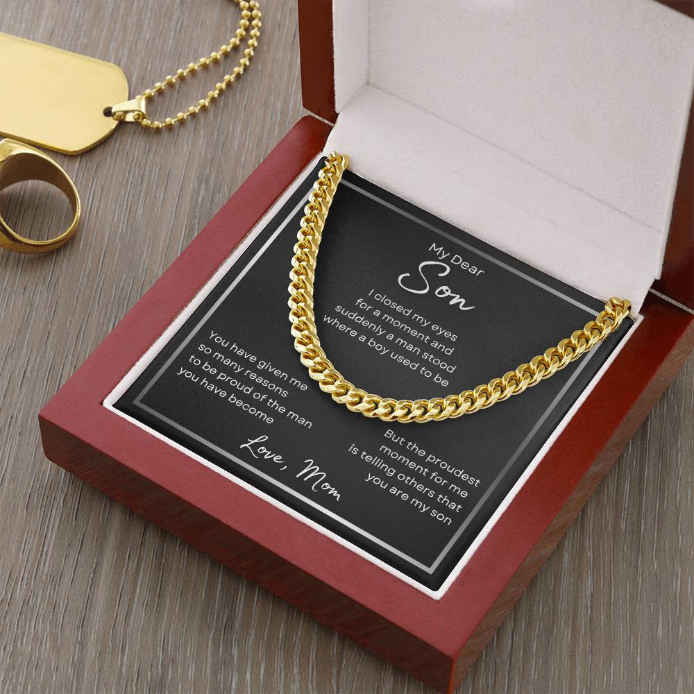 To My Son ∘ Suddenly a Man ∘ Cuban Link Chain