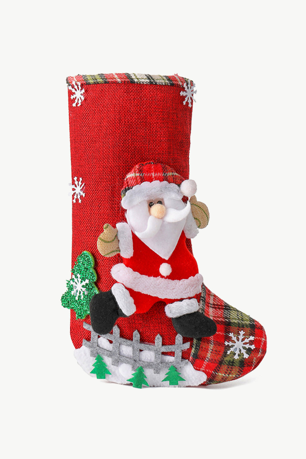 Rustic Holiday Character Stockings - 4 Pack
