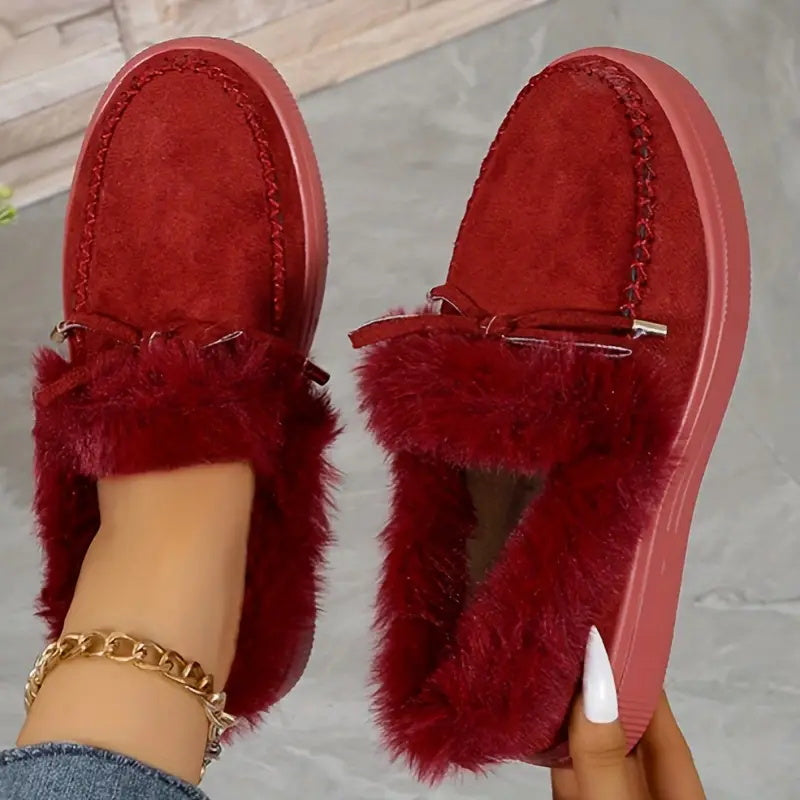 Cozy Fur-Lined Slip-On Sneakers