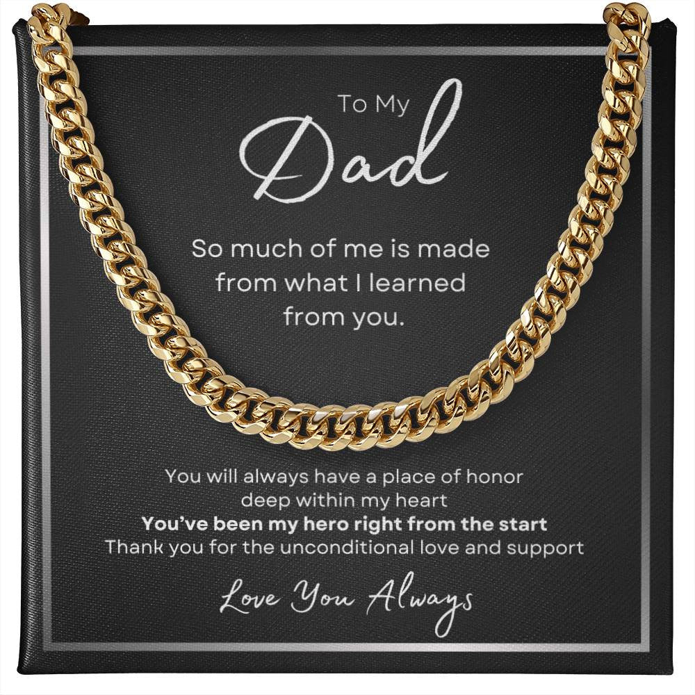 To My Dad ∘ Hero from the Start ∘ Cuban Link Chain