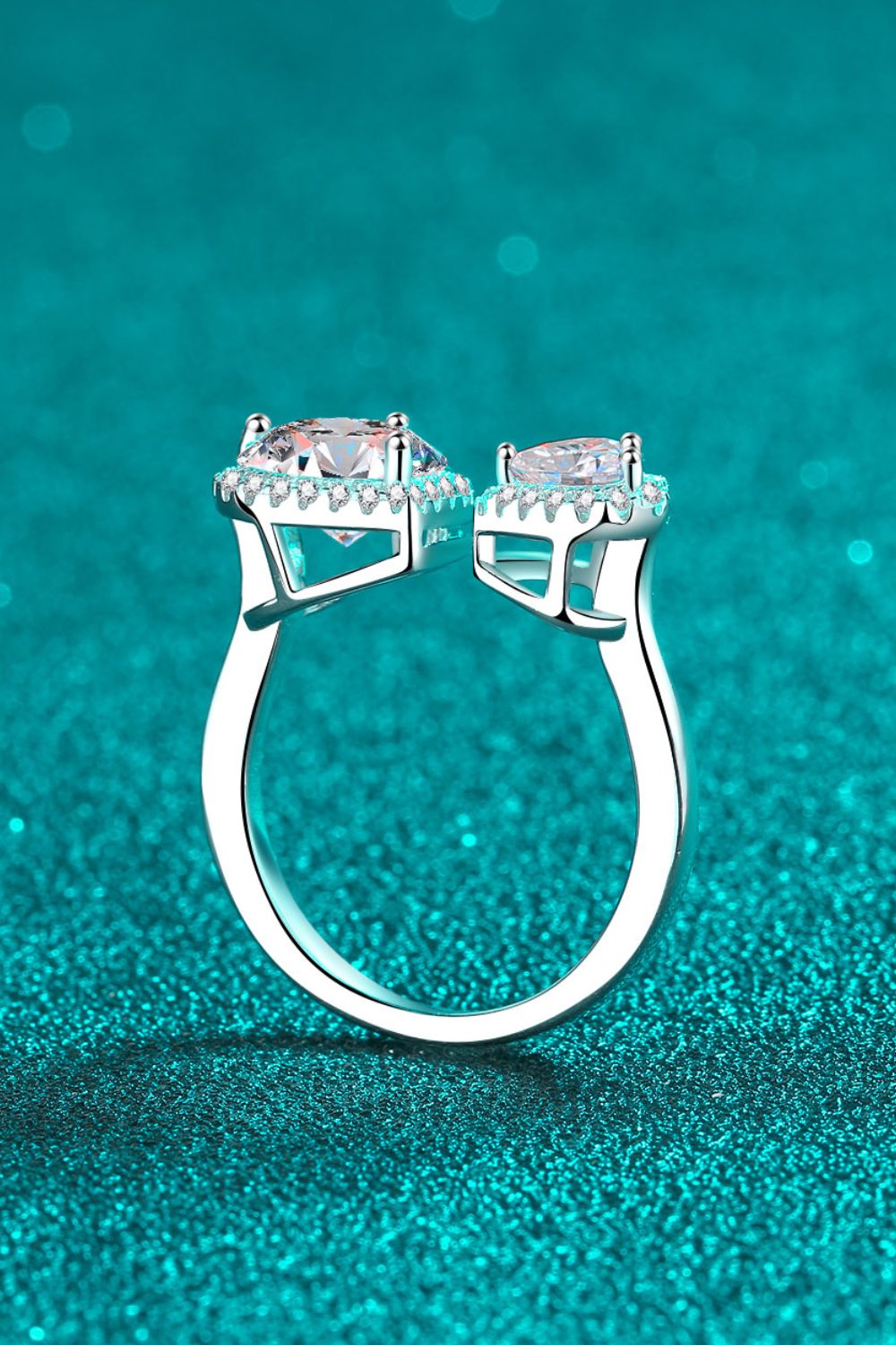 Love’s Embrace Open Moissanite Ring