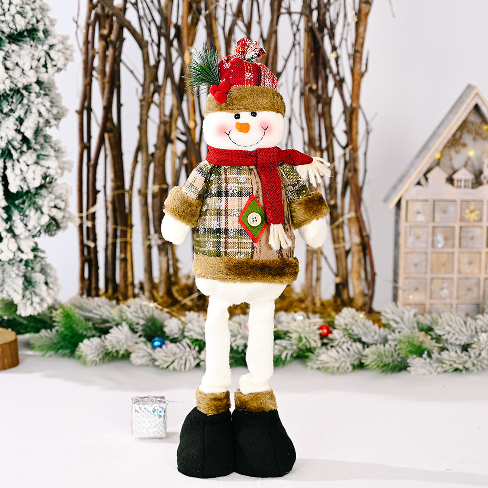Festive Extendable Leg Christmas Dolls