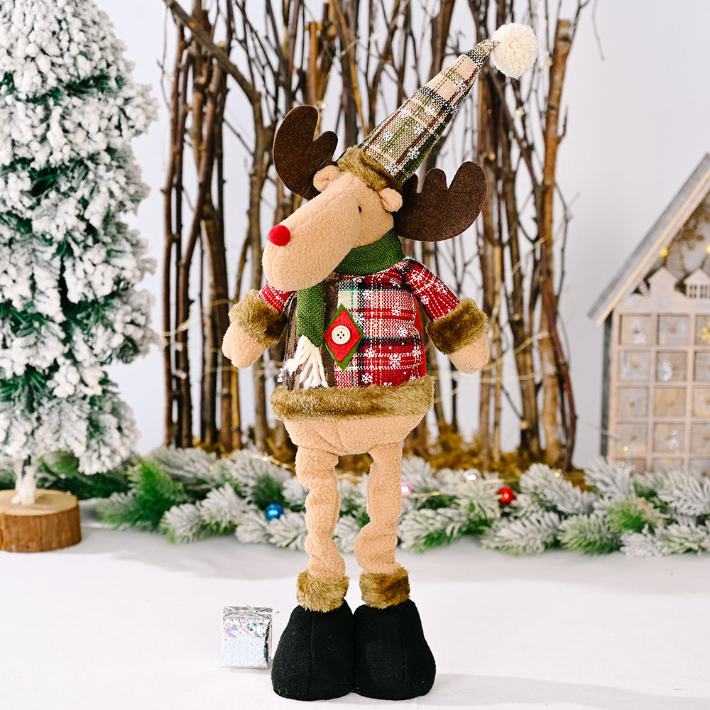 Festive Extendable Leg Christmas Dolls