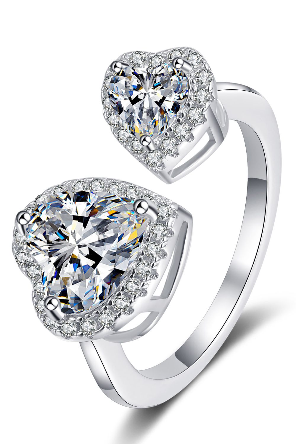 Love’s Embrace Open Moissanite Ring