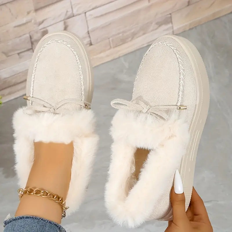 Cozy Fur-Lined Slip-On Sneakers