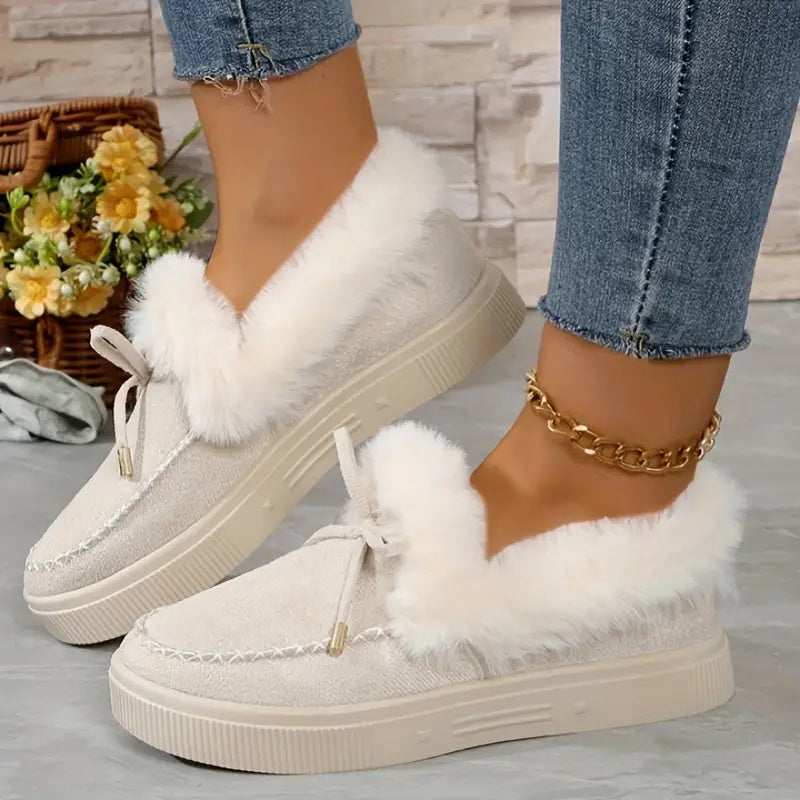 Cozy Fur-Lined Slip-On Sneakers
