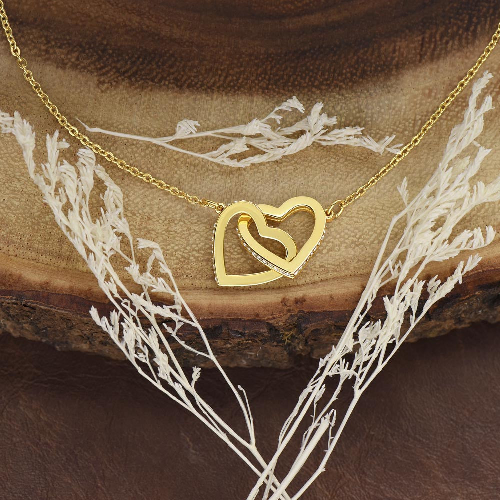 To My Granddaughter ∘ Always In My Heart ∘ Interlocking Hearts Necklace