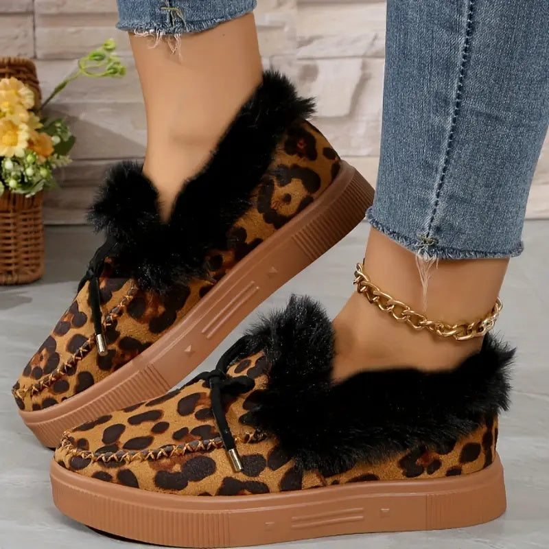 Cozy Fur-Lined Slip-On Sneakers