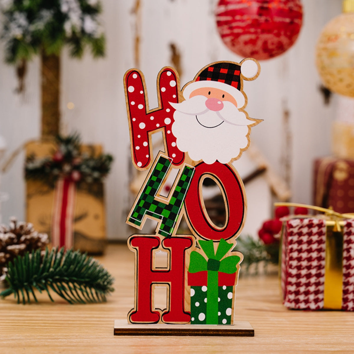 Holiday Cheer Christmas Ornament Pair