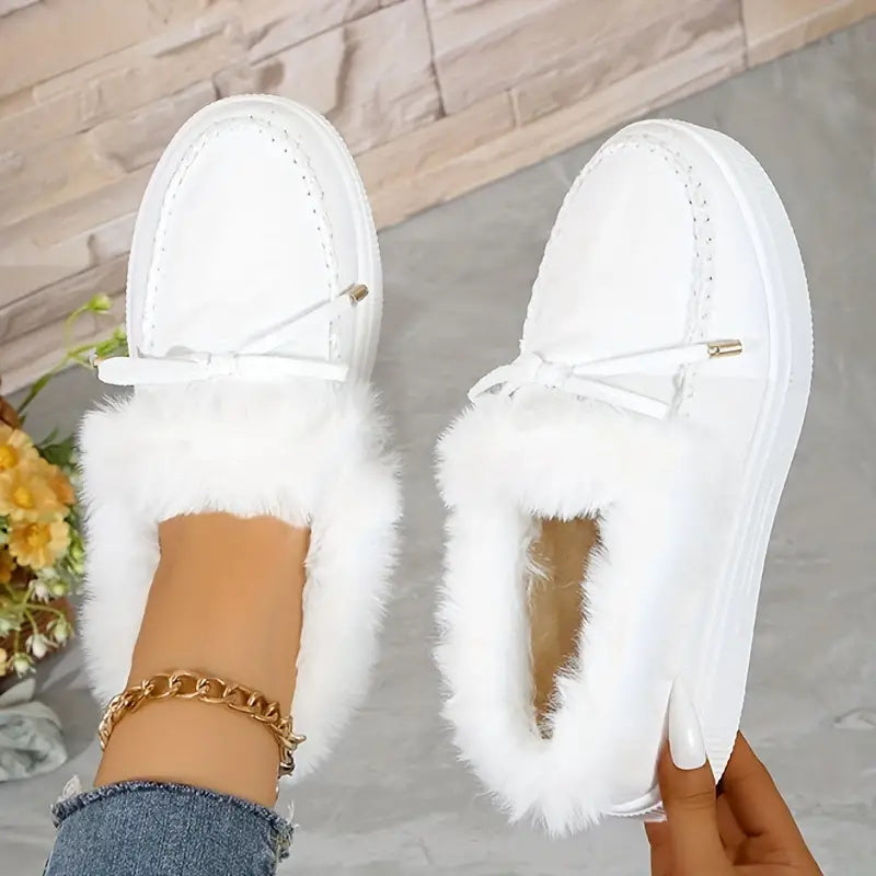 Cozy Fur-Lined Slip-On Sneakers