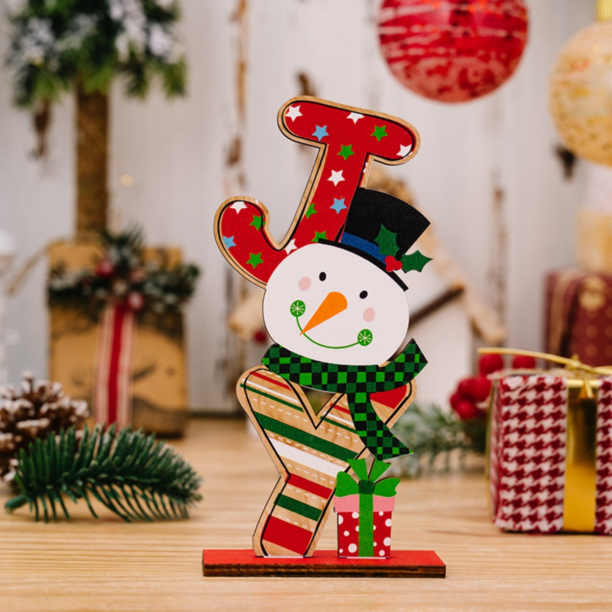 Holiday Cheer Christmas Ornament Pair
