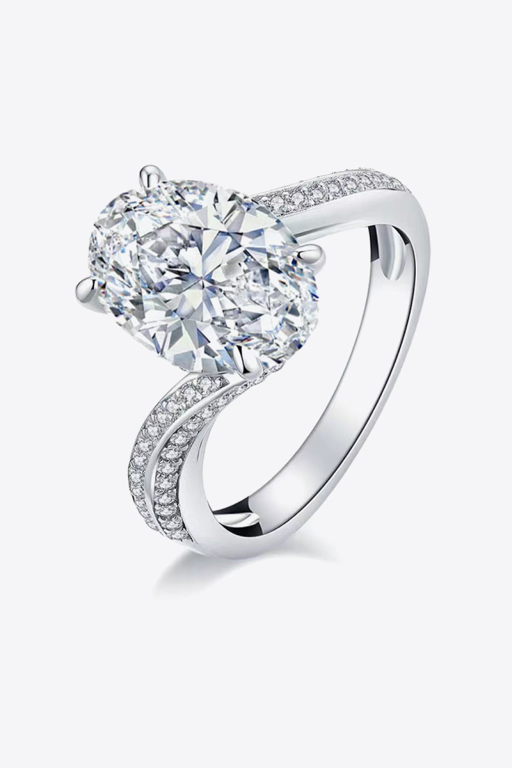 Minimalist Moissanite Side Stone Ring