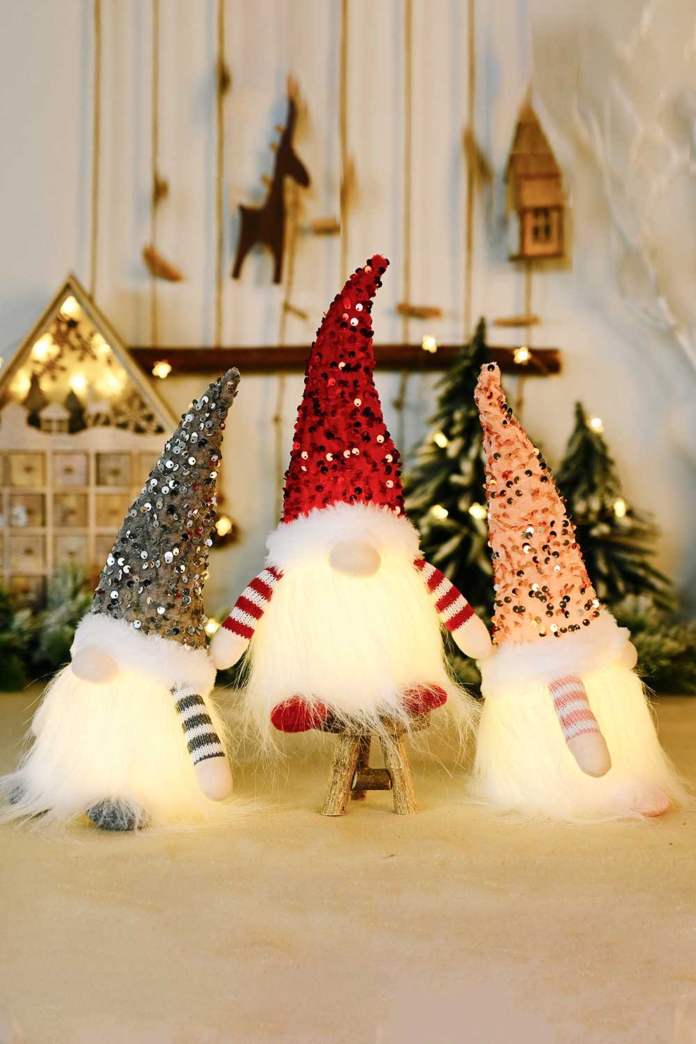 Cozy Glow Holiday Gnome Trio