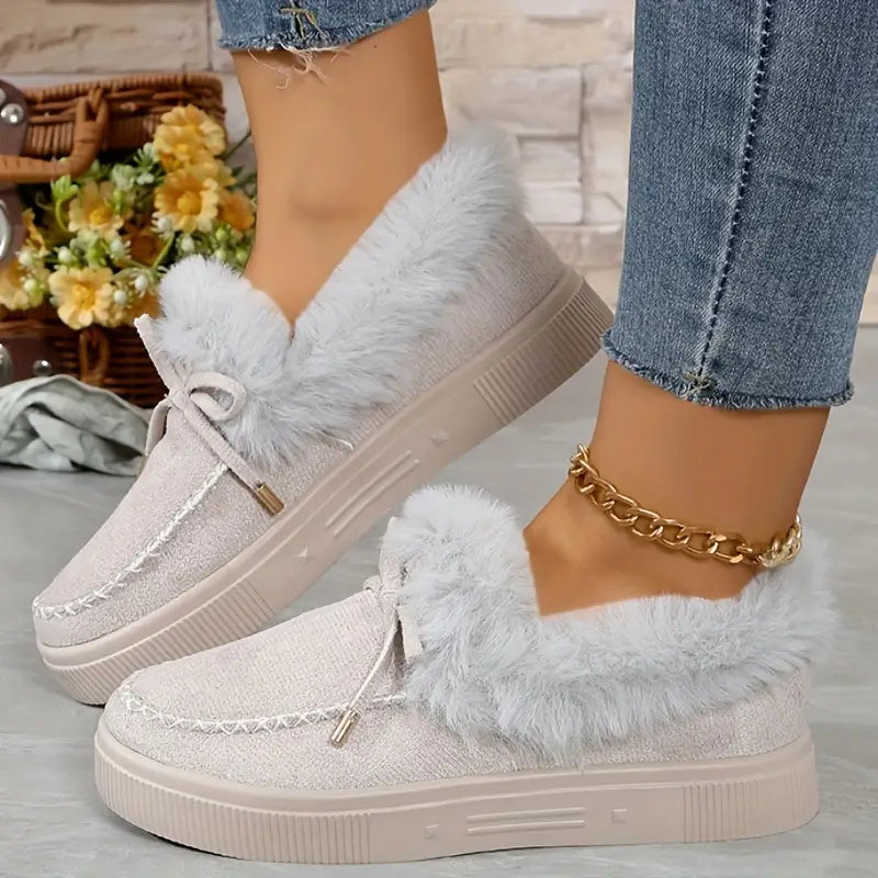 Cozy Fur-Lined Slip-On Sneakers