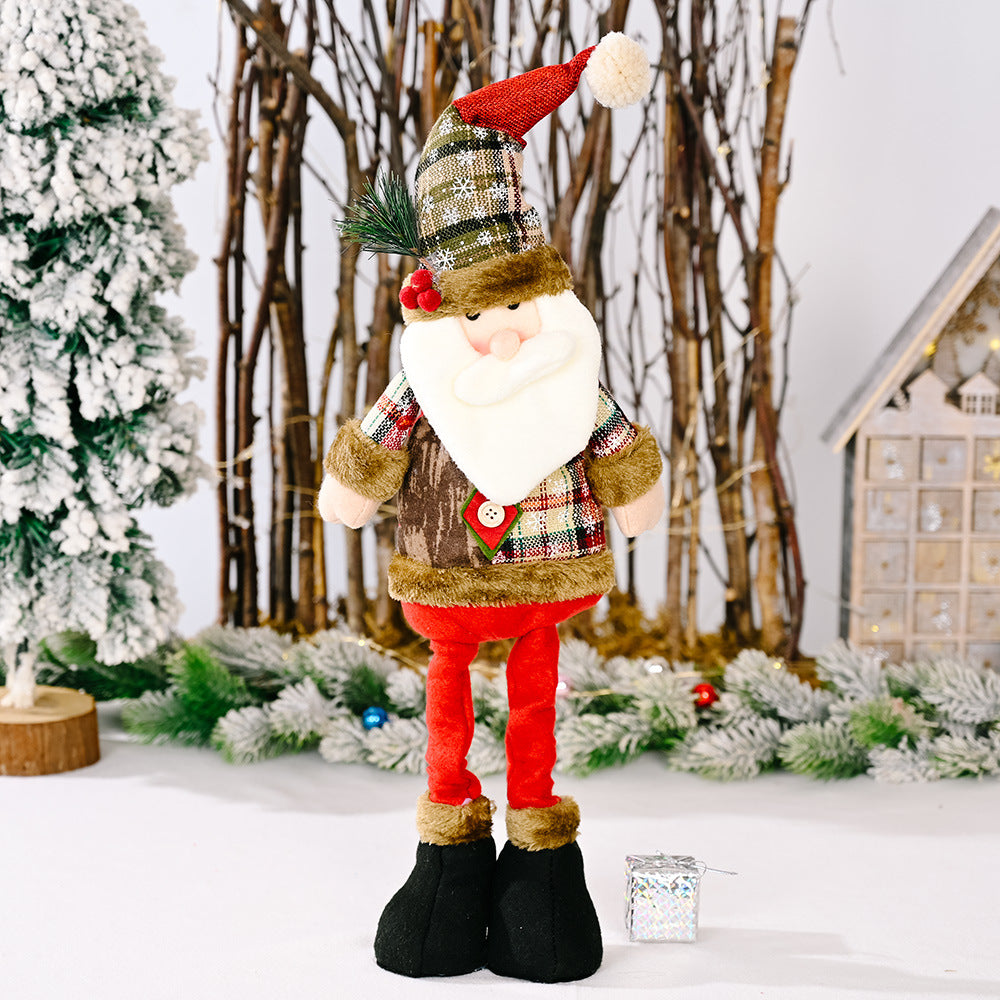 Festive Extendable Leg Christmas Dolls