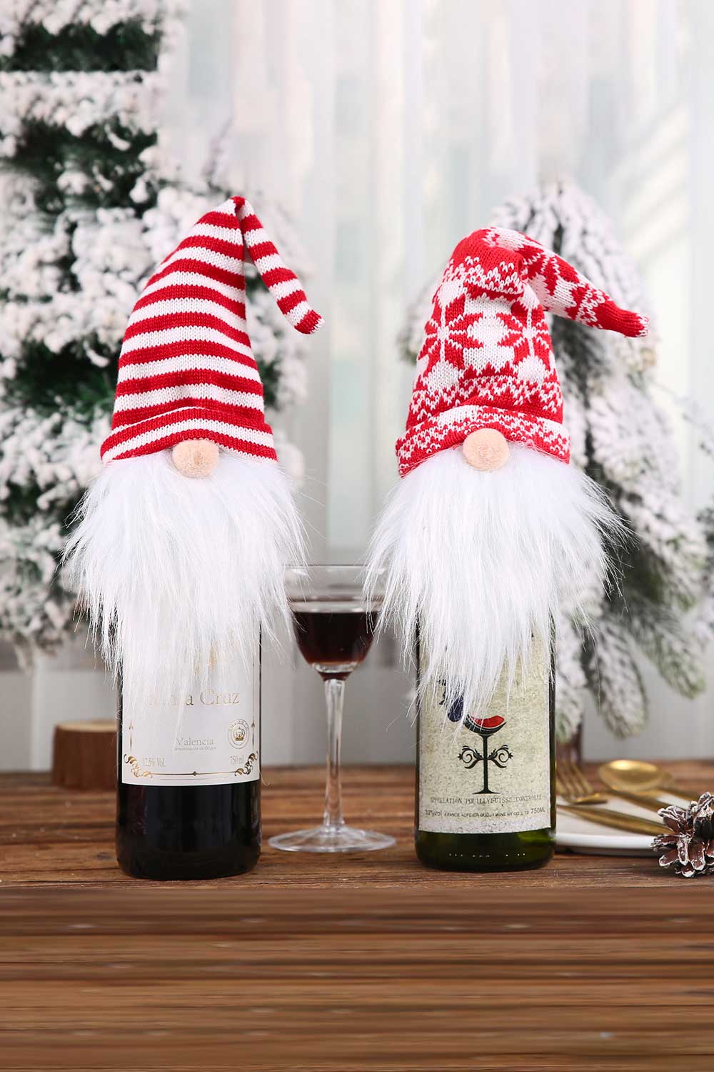 Merry Gnomes Wine Bottle Covers