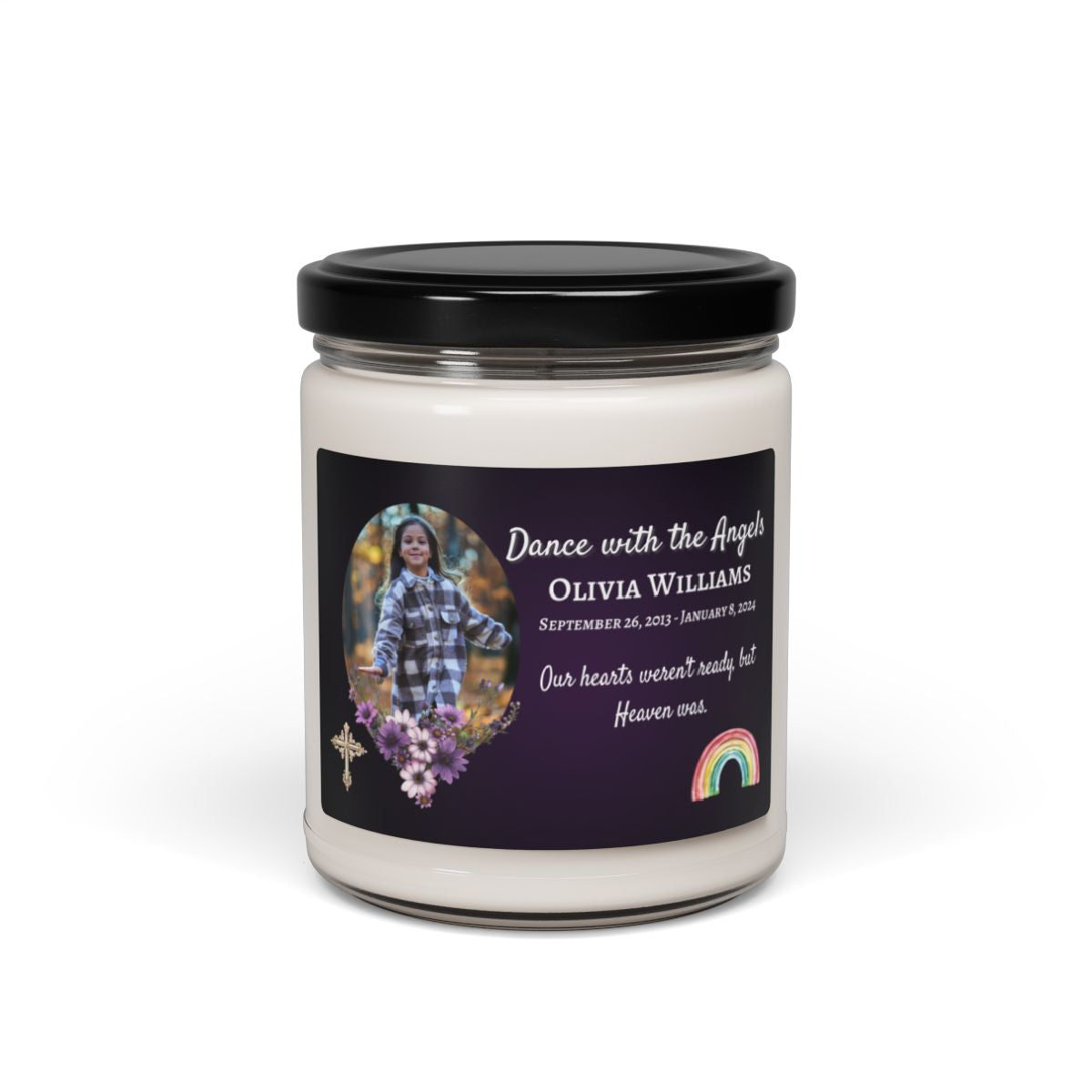 Customizable Remembrance Candle (Dark Background)
