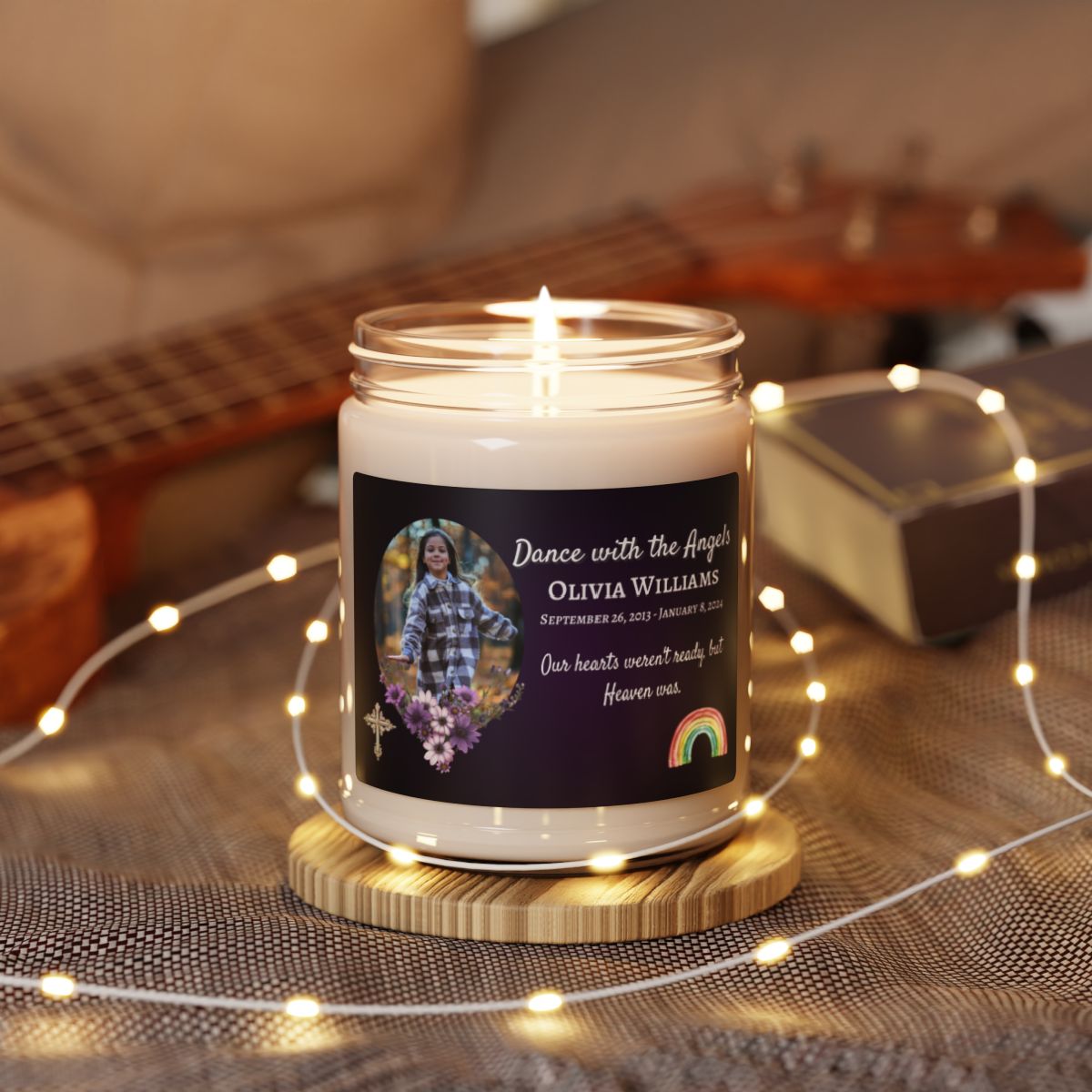 Customizable Remembrance Candle (Dark Background)