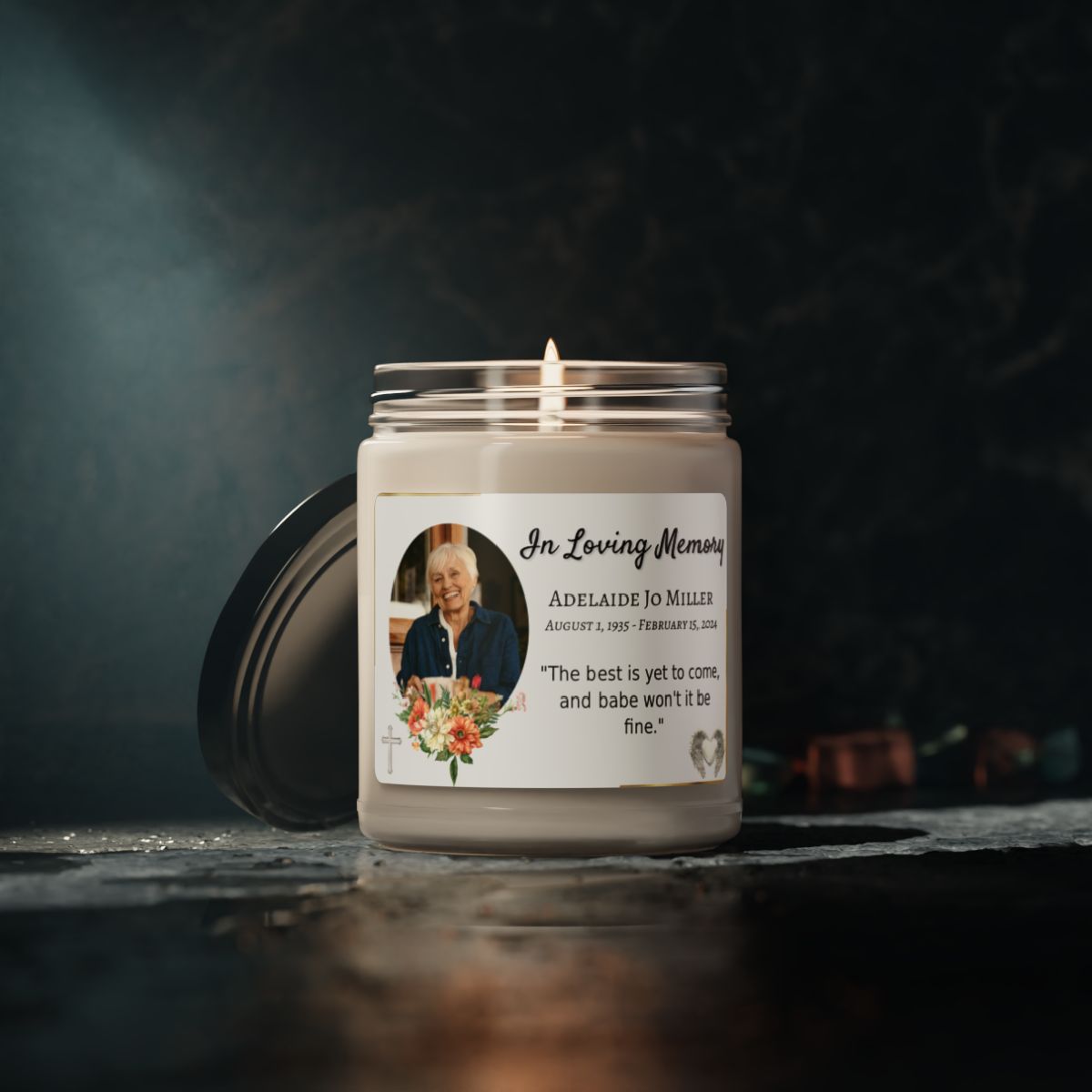 Customizable Remembrance Candle (Light Background)