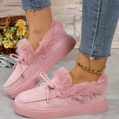 Cozy Fur-Lined Slip-On Sneakers
