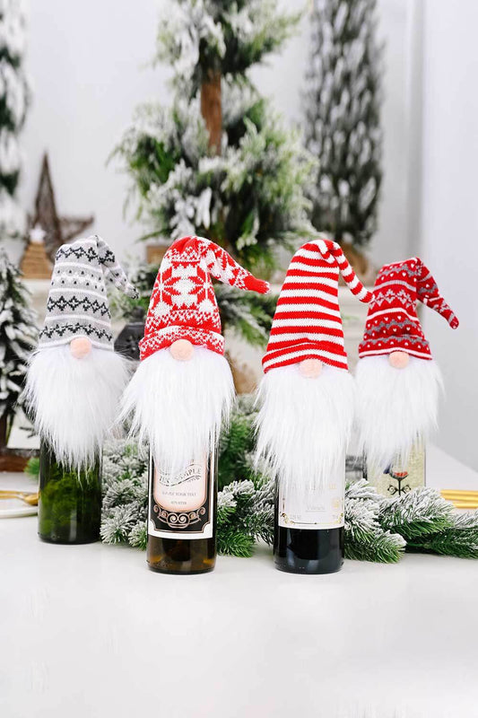 Merry Gnomes Wine Bottle Covers