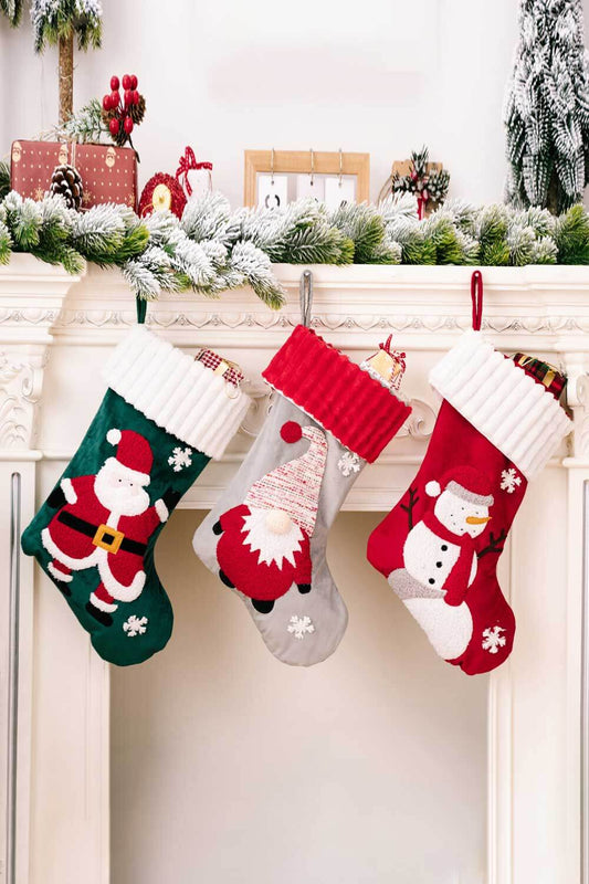 Festive Trio Christmas Stocking Set