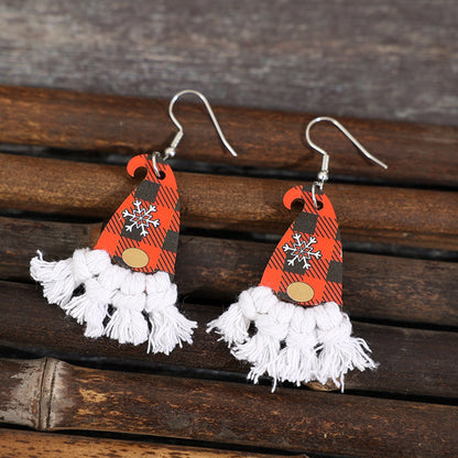 Rustic Gnome Tassel Earrings