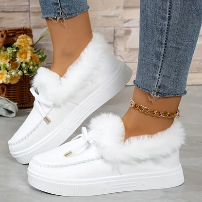 Cozy Fur-Lined Slip-On Sneakers