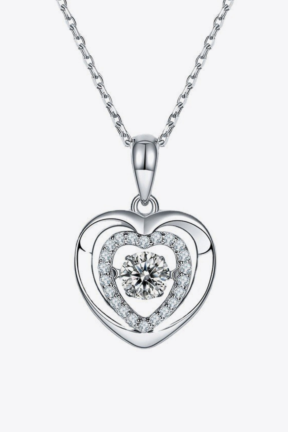 Radiant Heart Moissanite Necklace