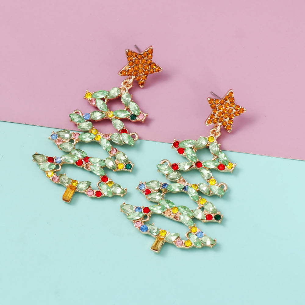Holiday Glam Tree Earrings