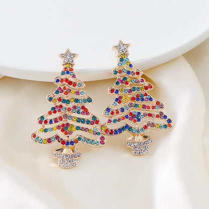 Dazzling Holiday Tree Earrings