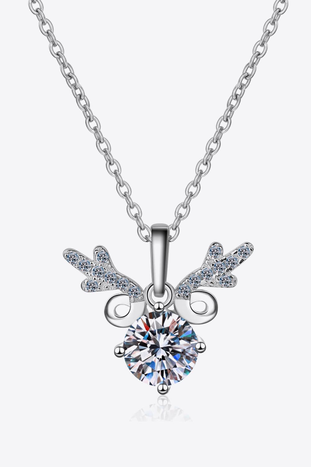 Festive Reindeer Moissanite Necklace