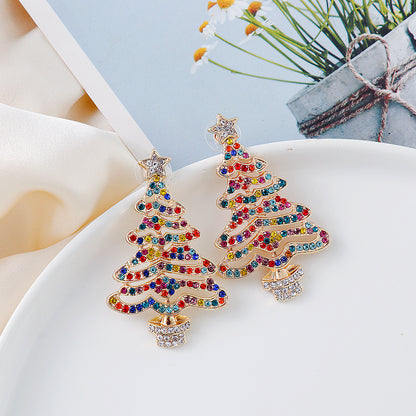 Dazzling Holiday Tree Earrings