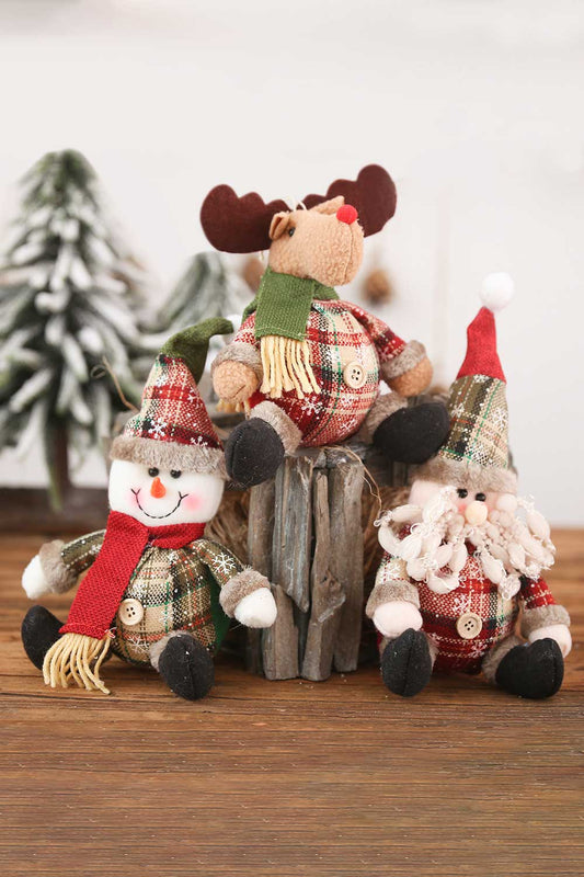 Jolly Trio Plush Holiday Ornaments