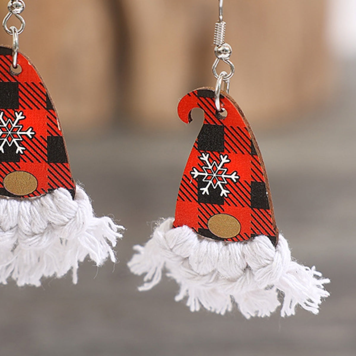 Rustic Gnome Tassel Earrings