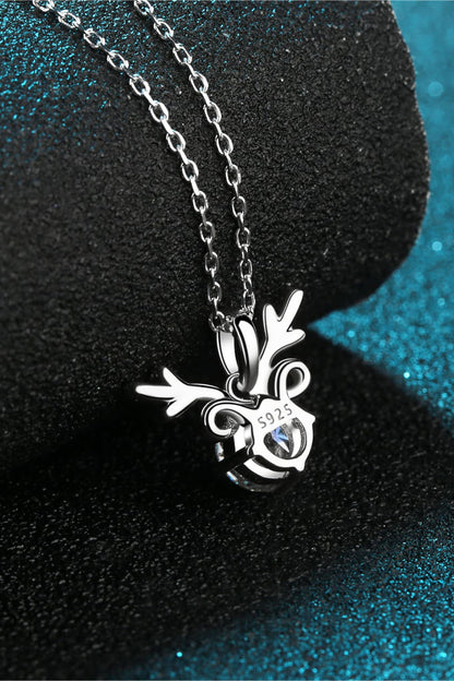 Festive Reindeer Moissanite Necklace