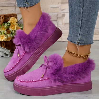 Cozy Fur-Lined Slip-On Sneakers