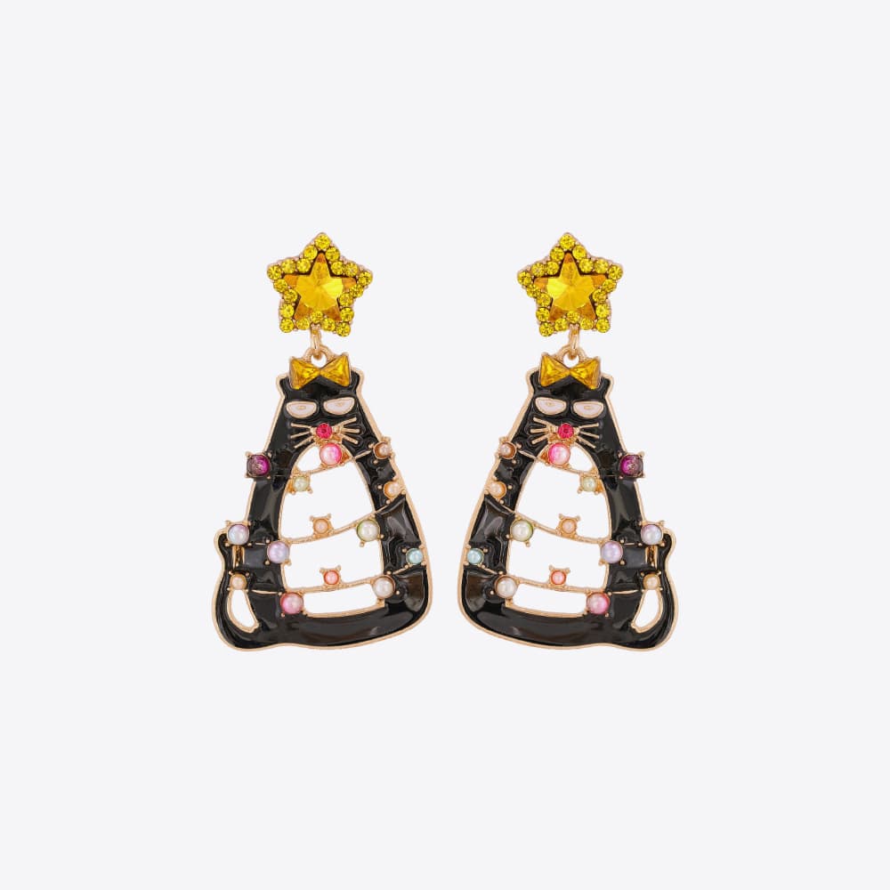 Merry Mischief Cat Earrings