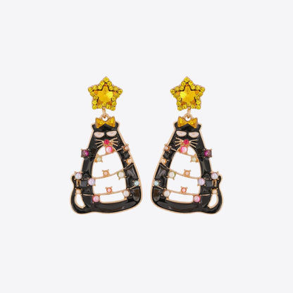 Merry Mischief Cat Earrings