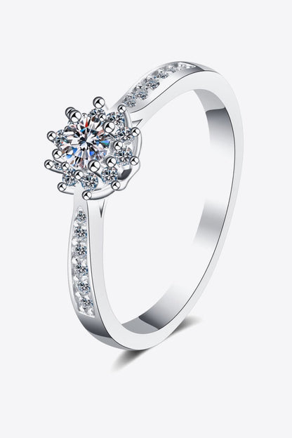 Sparkling Snowflake Moissanite Ring