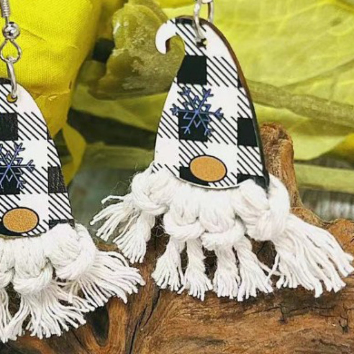 Rustic Gnome Tassel Earrings