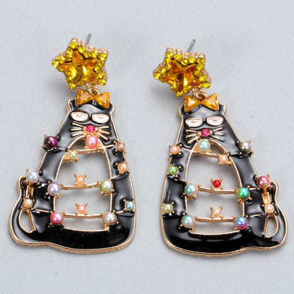 Merry Mischief Cat Earrings