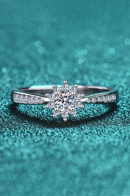 Sparkling Snowflake Moissanite Ring