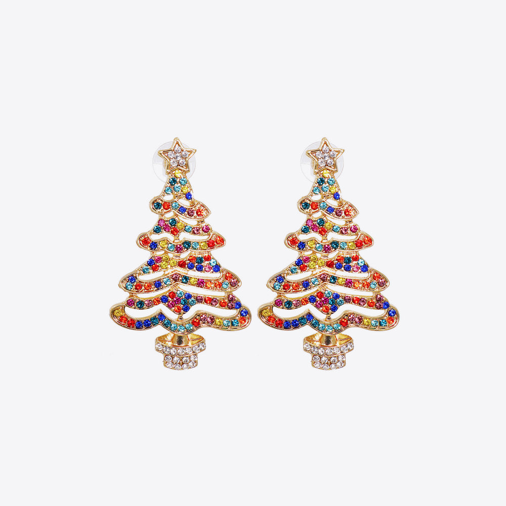 Dazzling Holiday Tree Earrings