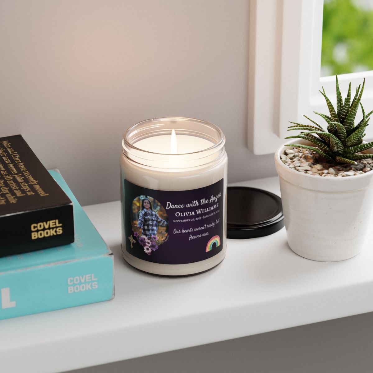 Customizable Remembrance Candle (Dark Background)